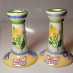 Royal worcester herb garden saga candle holders